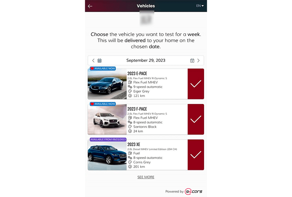 CUSTOMER PORTAL 3 - vue widget client - véhicules disponibles
