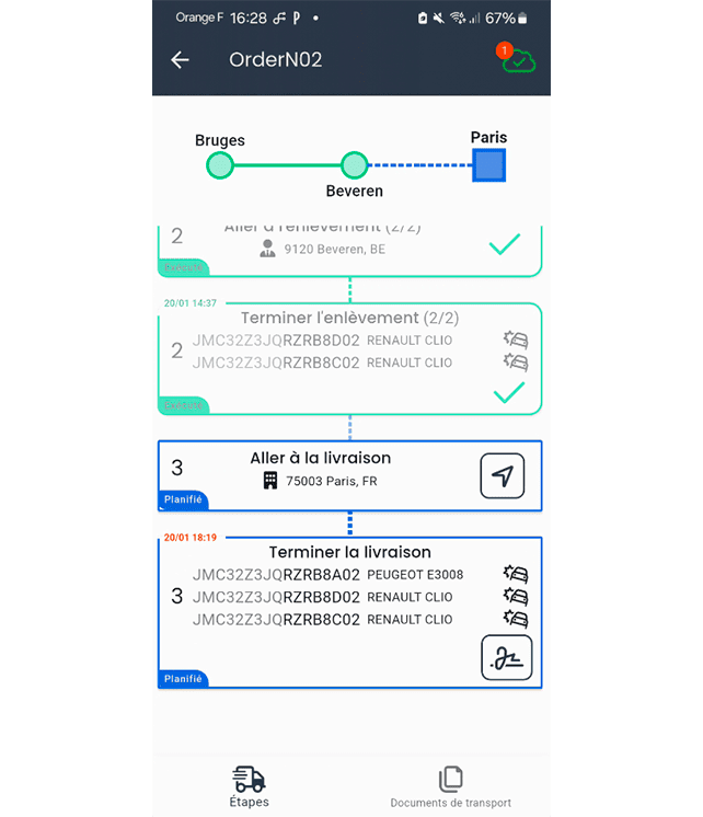 DIGITAL EXECUTION 4 - app mobile - transport détails