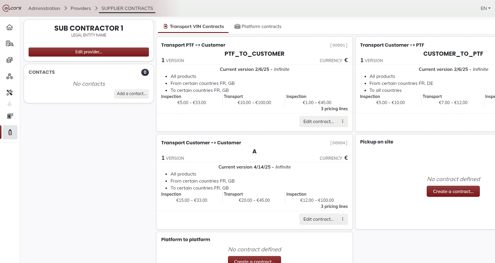 INVOICING 1 - Contrats