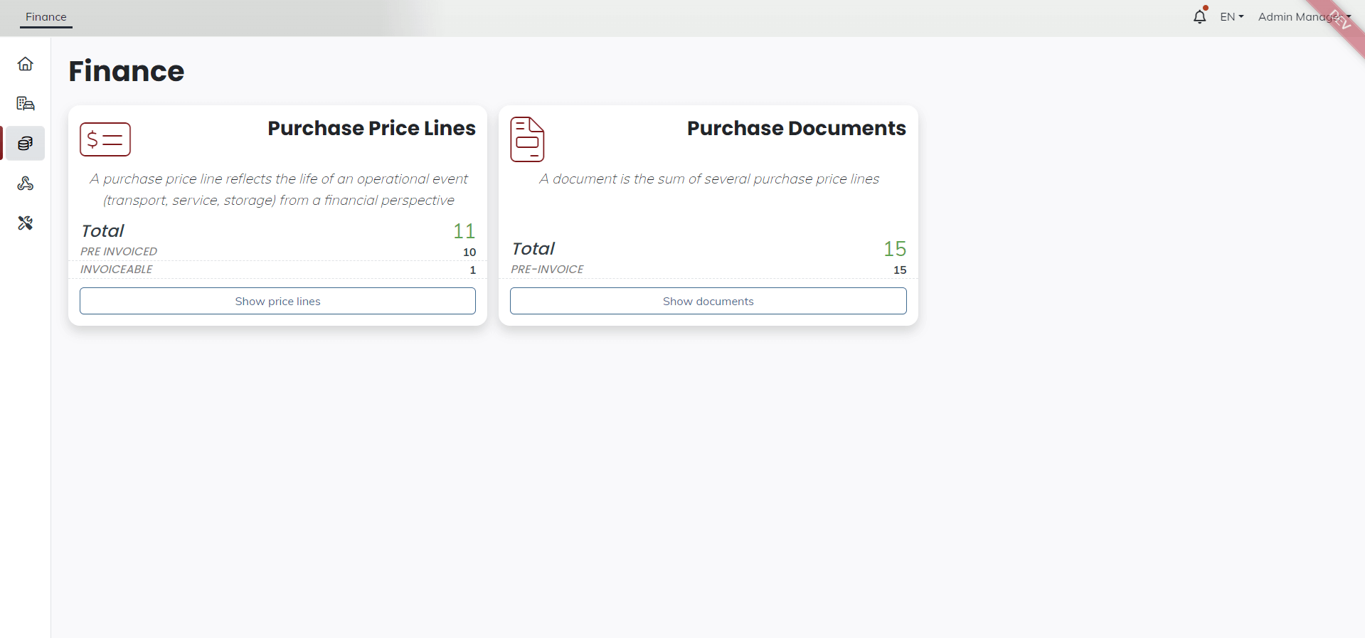 INVOICING 3 - vue globale des purchases